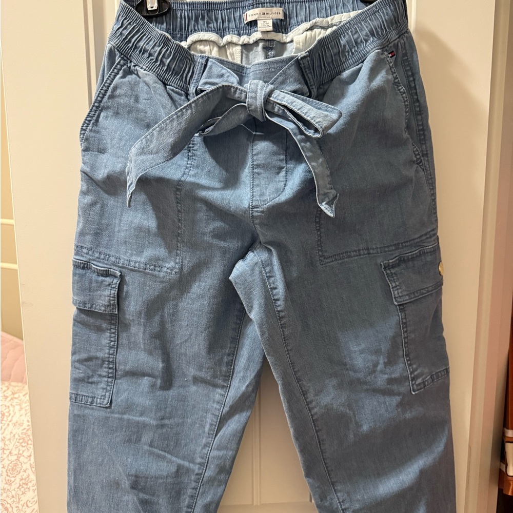 Tommy Hilfiger Denim Tie-Waist Cargo Pants